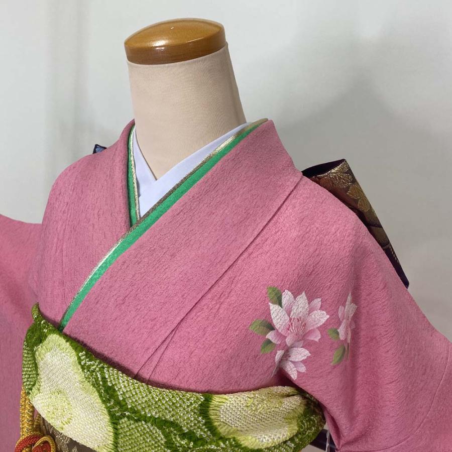 振袖フルセット 裄66cm 身丈172cm 長襦袢セット 総柄 振袖 帯 帯揚げ 