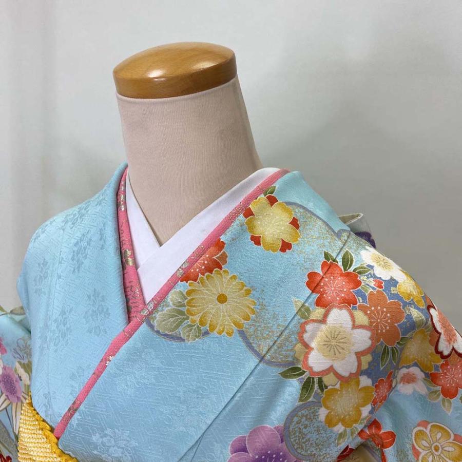 振袖フルセット 裄72.5cm 身丈170cm 長襦袢セット 総柄 振袖 帯 振袖フルセット 裄72.5cm 身丈170cm 長襦袢セット 総柄 振袖 帯