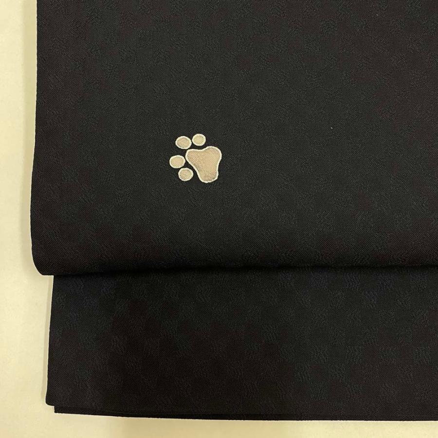 洒落帯 猫 ネコ しゃれ帯 中古 カジュアル ポイント柄 リサイクル帯 未  