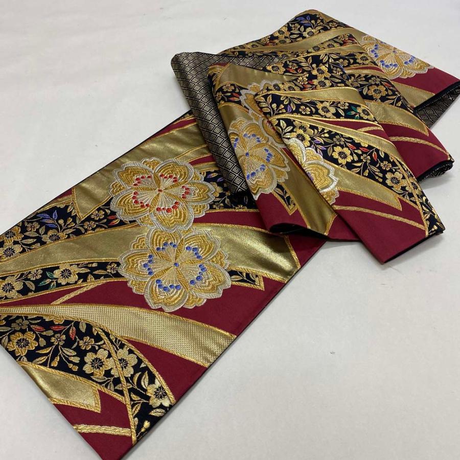 振袖用袋帯 訳あり 成人式 帯 袋帯 中古 リサイクル 礼装 振袖 正絹