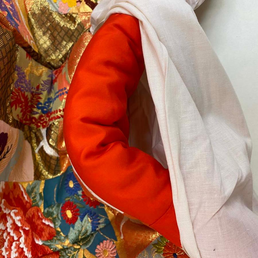 色打掛 正絹 鶴 刺繍 朱 金 打掛 Lサイズ 裄68 花嫁衣裳 婚礼 リサイクル 中古 ブライダル ウエディング 着物 3972 色打掛 正絹 鶴 刺繍 朱 金 打掛 Lサイズ 裄68 花嫁衣裳 婚礼