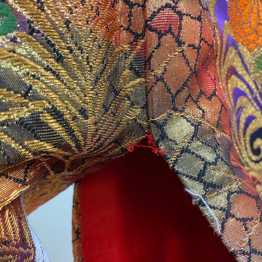 色打掛 正絹 鶴 刺繍 金 黒 紫 打掛 Lサイズ 裄67 花嫁衣裳 婚礼 リサイクル 中古 ブライダル ウエディング 着物 3983 色打掛 正絹 鶴 刺繍 金 黒 紫 打掛 Lサイズ 裄67 花嫁衣裳 婚礼