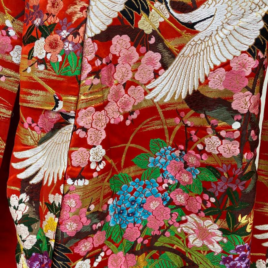 豪華金刺繍鶴打掛色打掛花嫁衣装ブライダル和装