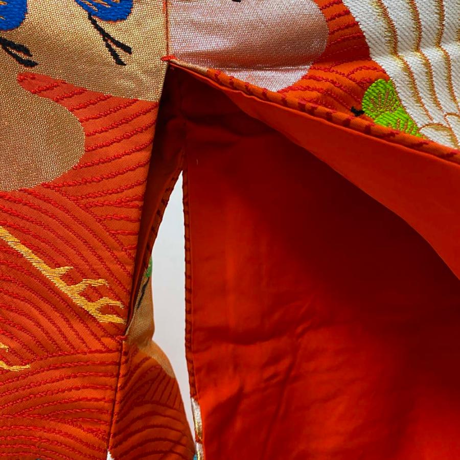色打掛 正絹 鶴 刺繍 黒  打掛 Mサイズ 裄65.5 花嫁衣裳 婚礼 リサイクル 中古 ブライダル ウエディング 着物 4033 色打掛 正絹 鶴 刺繍 黒 打掛 Mサイズ 裄65.5 花嫁衣裳 婚礼