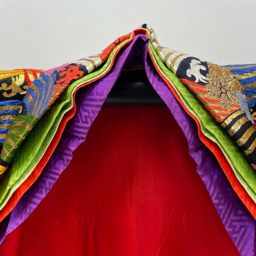 色打掛 正絹 鶴 刺繍 黒  打掛 Mサイズ 裄65.5 花嫁衣裳 婚礼 リサイクル 中古 ブライダル ウエディング 着物 4033 色打掛 正絹 鶴 刺繍 黒 打掛 Mサイズ 裄65.5 花嫁衣裳 婚礼