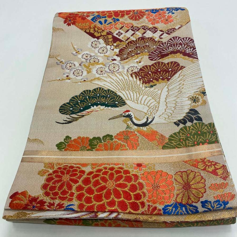 丸帯 アンティーク ヴィンテージ 全通 金帯 374cm 花嫁衣装 貸衣装