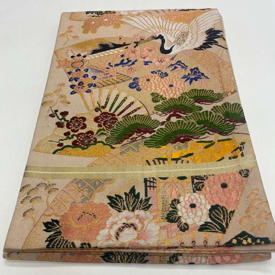 丸帯 アンティーク ヴィンテージ 全通 金帯 374cm 花嫁衣装 貸衣装