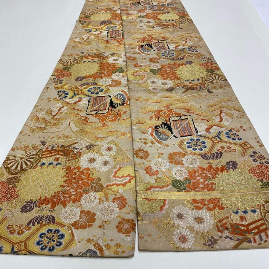 丸帯 アンティーク ヴィンテージ 全通 金帯 410cm 花嫁衣装 貸衣装 
