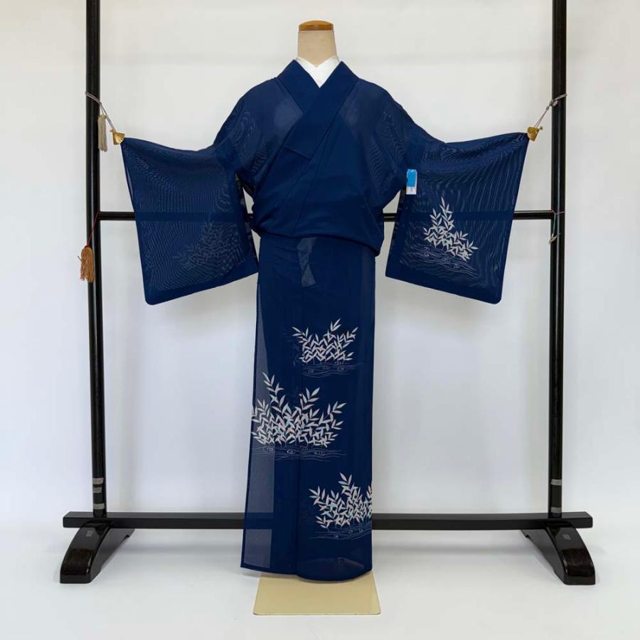 Polyester素材の夏の付け下げMサイズ 訪問着 付け下げ 絽 夏用 夏 洗える着物 礼装 ポリエステル 裄64.5cm A