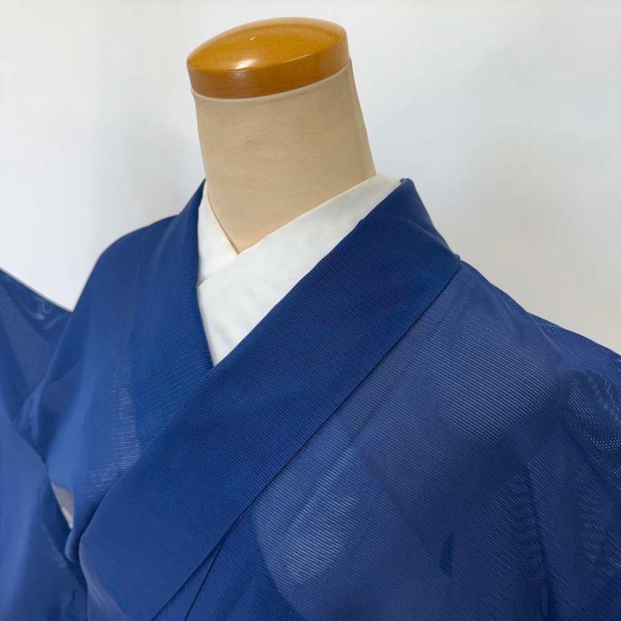 訪問着 付け下げ 袷 洗える着物 礼装 ポリエステル 裄65.7cm 身丈162cm M サイズ 青  5352 訪問着 付け下げ 絽 夏用 夏 洗える着物 礼装 ポリエステル 裄64.5cm A