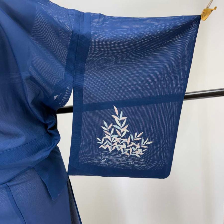 訪問着 付け下げ 絽 夏用 夏 洗える着物 礼装 ポリエステル 裄64.5cm A