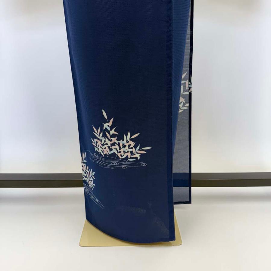 訪問着 付け下げ 絽 夏用 夏 洗える着物 礼装 ポリエステル 裄64.5cm Aランク M サイズ 紺 4189 訪問着 付け下げ 絽 夏用 夏 洗える着物 礼装 ポリエステル 裄64.5cm A