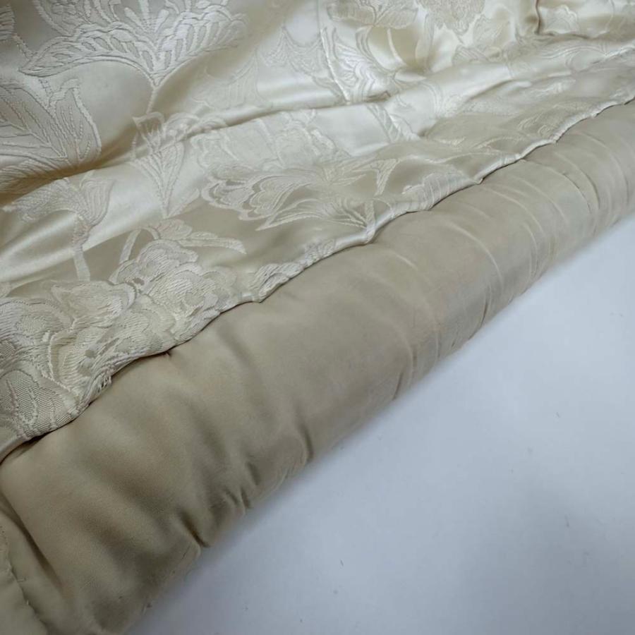 白打掛 中国三代刺繍 相良刺繍 サガラ刺繍 正絹 裄66cm 身丈187cm 白  