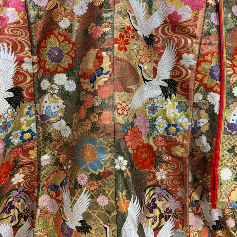 色打掛 正絹 金 観世栄夫 打掛 花嫁衣裳 婚礼 リサイクル 中古