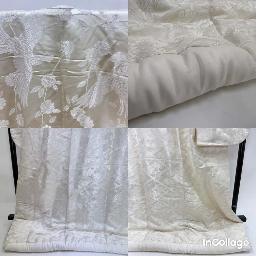 白打掛 3点セット 帯 掛下 白無垢 白 撮影用 結婚式 花嫁衣装 裄65cm