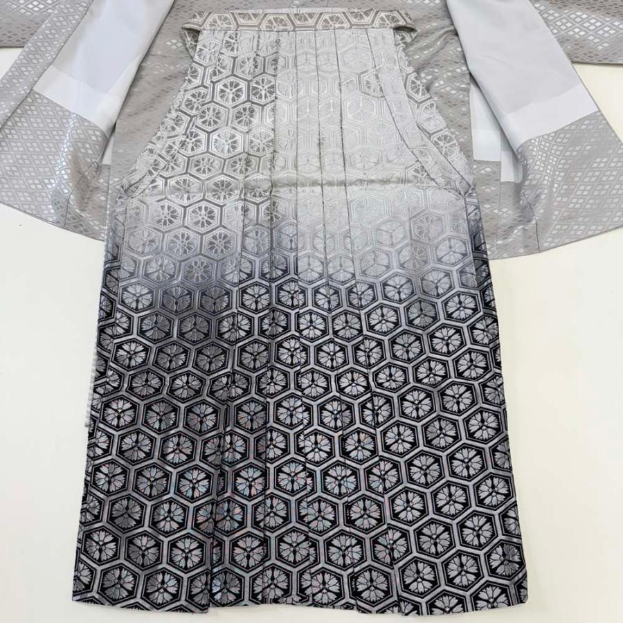 紋付袴 6点セット 着物 羽織 袴 長襦袢 羽織紐 角帯 裄71.8cm 袴丈89cm