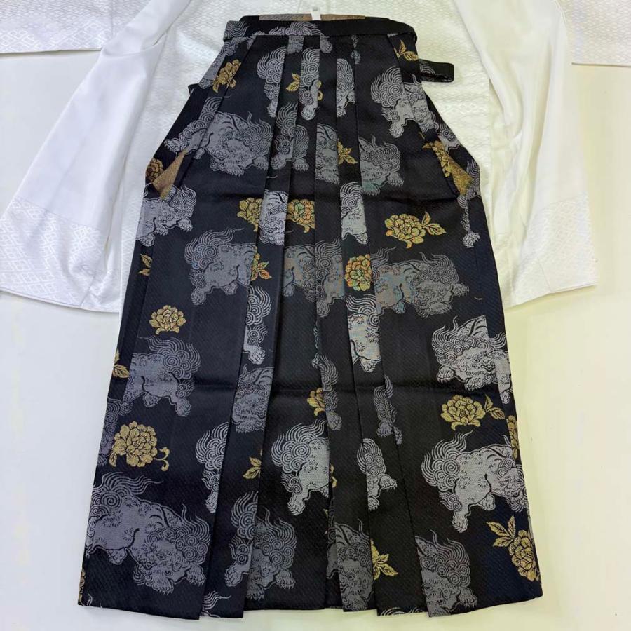 紋付袴 6点セット 着物 羽織 袴 長襦袢 羽織紐 角帯 裄77.5cm 袴丈93.5