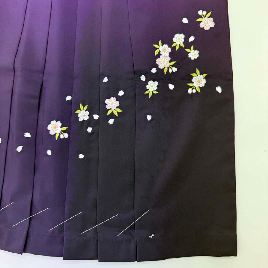 袴 S size 紐下丈87.5cm 行灯袴 卒業袴 女性用袴  ぼかし 刺繍 エンジ 紫 中古 4701 袴 S size 紐下丈87.5cm 行灯袴 卒業袴 女性用袴 ぼかし 刺繍 エンジ