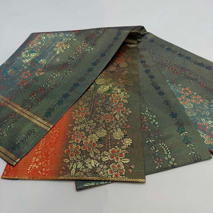 引き振袖用帯 本振袖用帯  裾引き 大振袖 全通 455cm 花嫁衣装 舞台衣装 中古 リサイクル 結婚式 婚礼 4885 引き振袖用帯 本振袖用帯 裾引き 大振袖 全通 455cm 花嫁衣装 舞台衣装