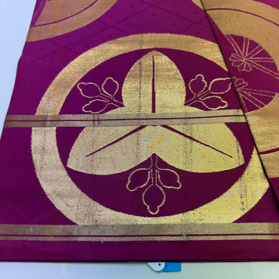 平和屋着物○九寸名古屋帯 横段花文 金彩 正絹 逸品 CABA4956hy