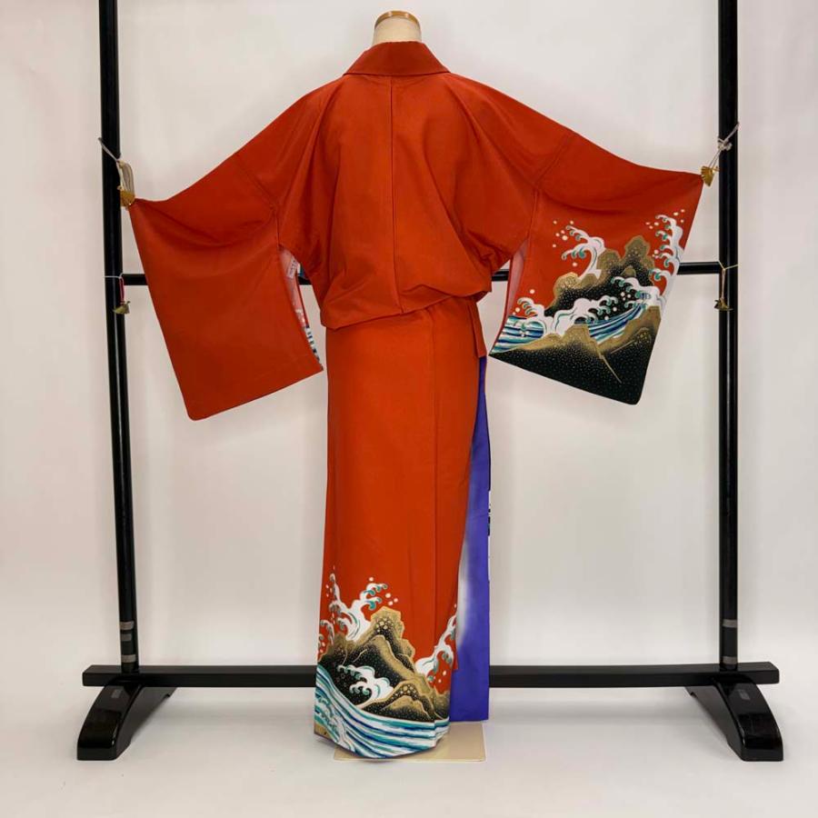 訪問着 付け下げ 単衣 洗える着物 礼装 ポリエステル 裄71.5cm 身丈 