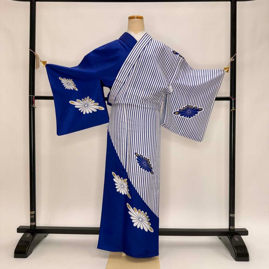 訪問着 付け下げ 単衣 洗える着物 礼装 ポリエステル 裄64.2cm 身丈 