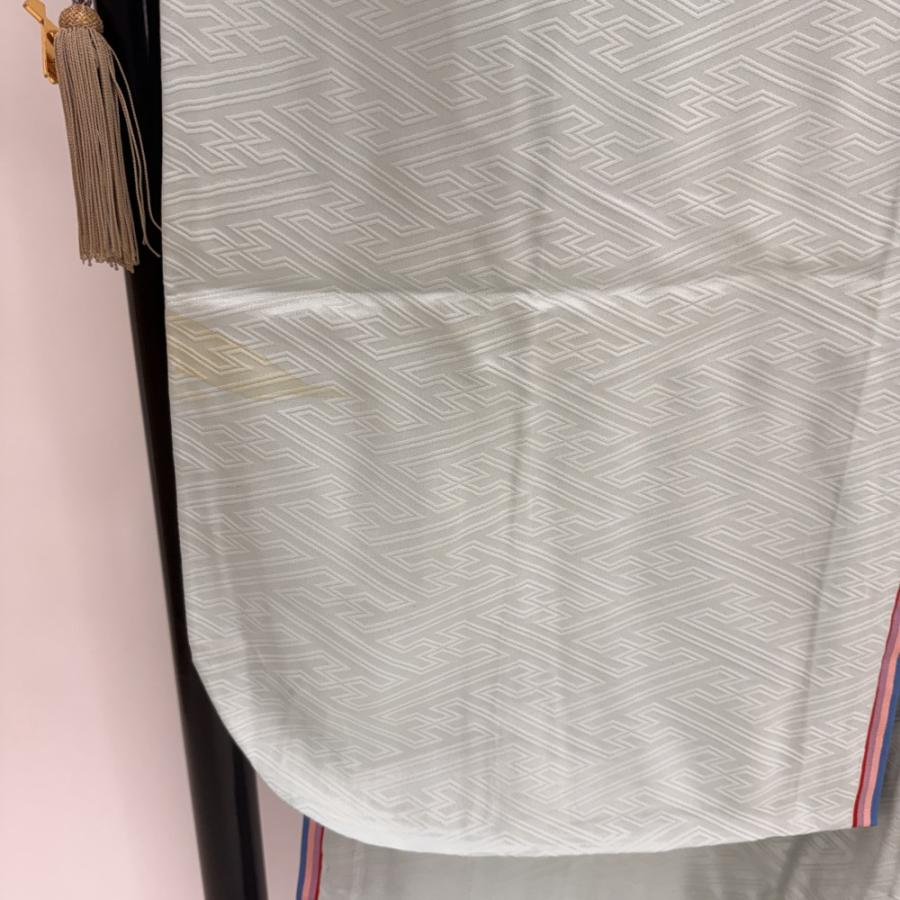 掛下 白打掛 色打掛 青 撮影用 結婚式 リサイクル 正絹 花嫁衣装 裄66cm　身丈185cm 中古 Mサイズ 5501_3