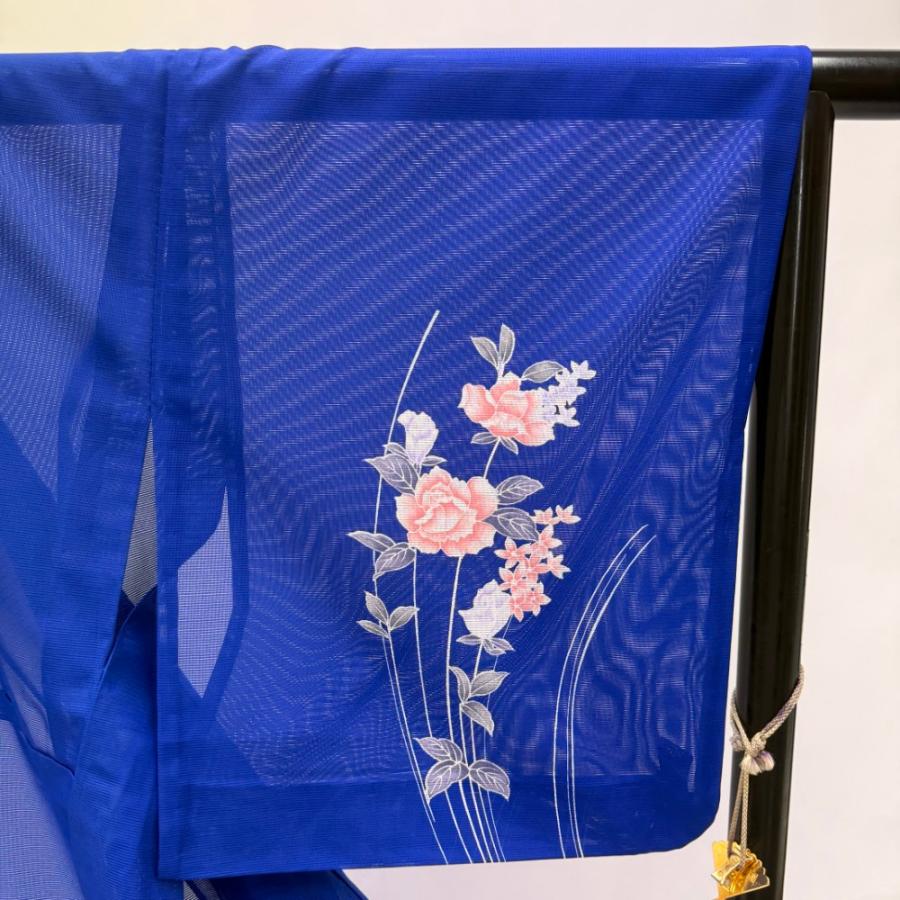Polyester素材の夏の付け下げMサイズ 訪問着 付け下げ 絽 夏用 夏 洗える着物 礼装 ポリエステル 裄66.5cm M