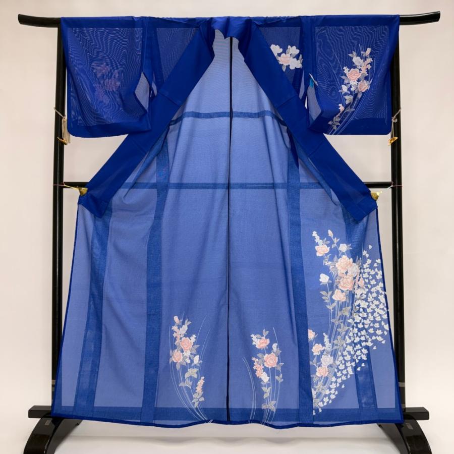 訪問着 付け下げ 絽 夏用 夏 洗える着物 礼装 ポリエステル 裄66.5cm M