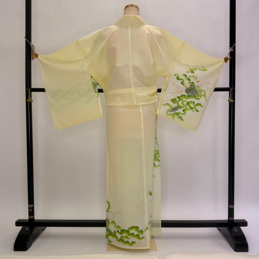 訪問着 付け下げ 絽 夏用 夏 洗える着物 礼装 ポリエステル 裄67cm L