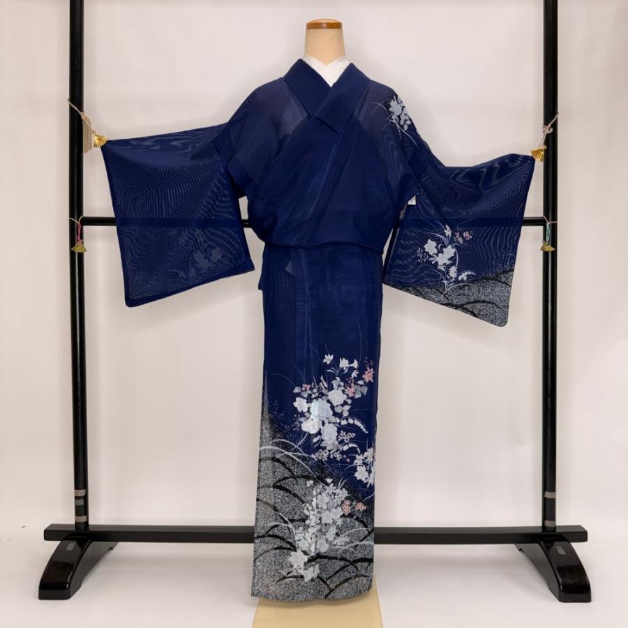 訪問着 付け下げ 絽 夏用 幅広 大きい 夏 洗える着物 礼装