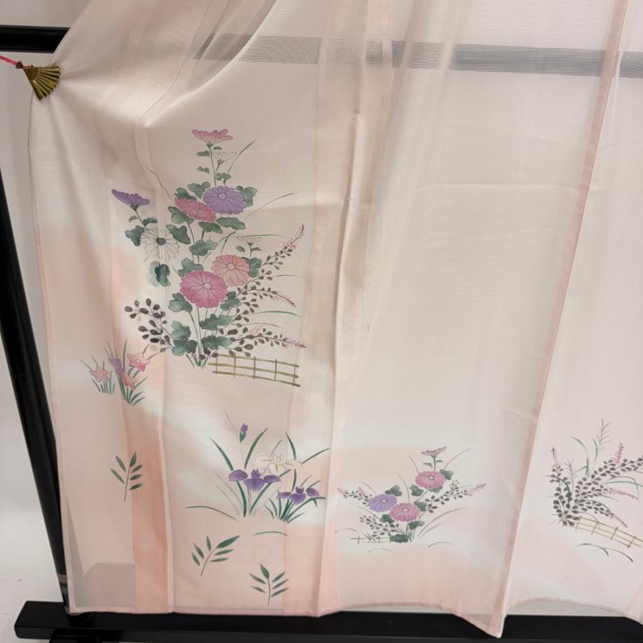 夏着物　付け下げ　ポリエステル　美品 訪問着 付け下げ 絽 夏用 夏 洗える着物 礼装 ポリエステル 裄65.5cm M