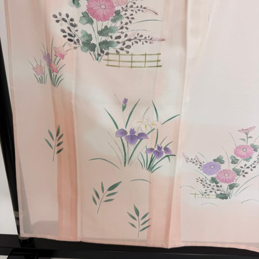 訪問着 付け下げ 絽 夏用 夏 洗える着物 礼装 ポリエステル 裄65.5cm M