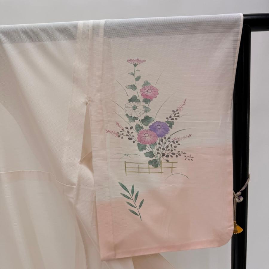 訪問着 付け下げ 絽 夏用 夏 洗える着物 礼装 ポリエステル 裄65.5cm M