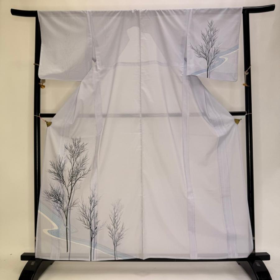訪問着 付け下げ 絽 夏用 夏 洗える着物 礼装 ポリエステル 裄65.5cm M
