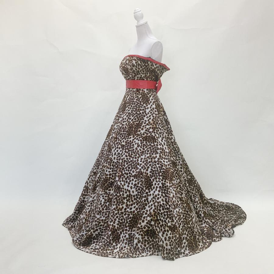 中古 カラードレス Uno PER 神田うのデザイン ヒョウ柄 9号T A 中古 カラードレス Uno PER 神田うのデザイン ヒョウ柄 9号T A