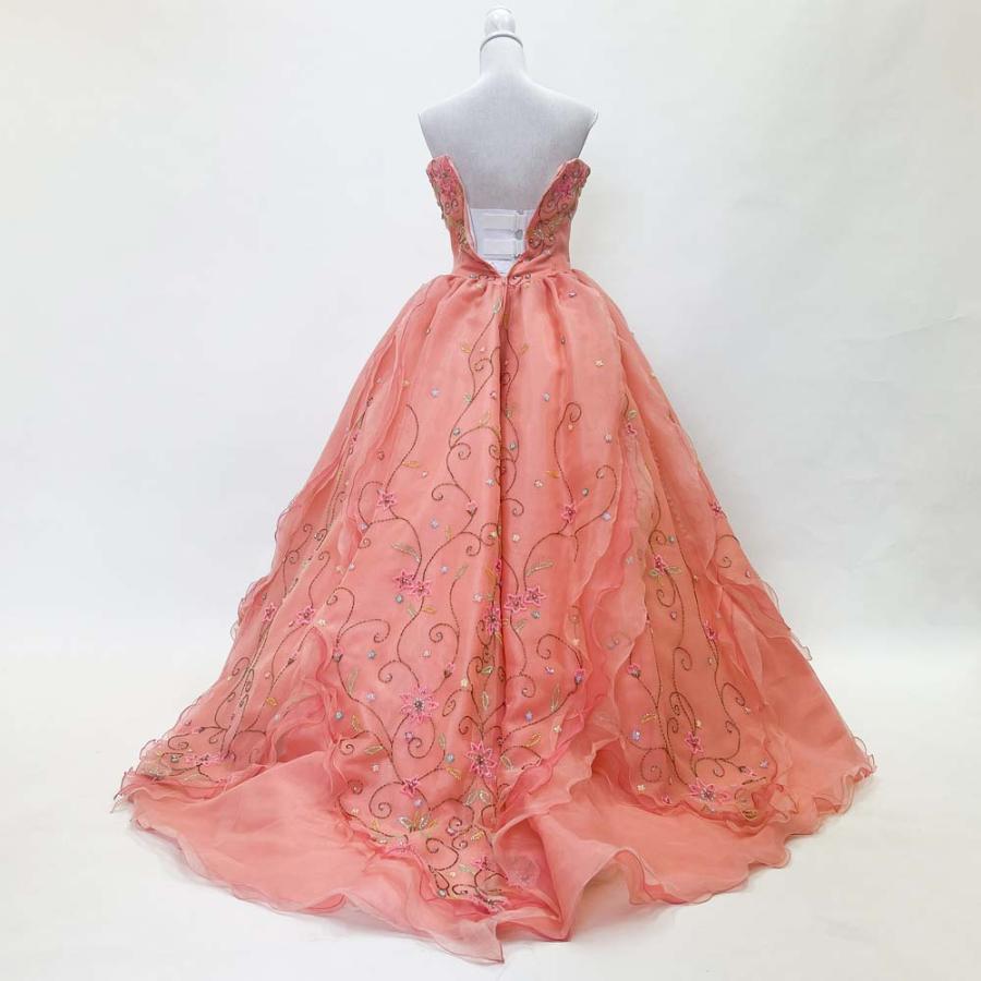 中古 カラードレス ピンク FK by VICEO 9号程度 結婚式フォト婚 発表会 