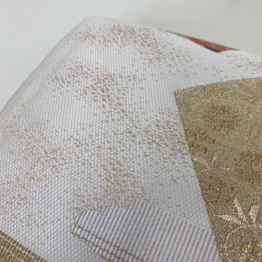袋帯】中古 帯 礼装 正絹 結婚式 入学式 卒業式 リサイクル ベージュ