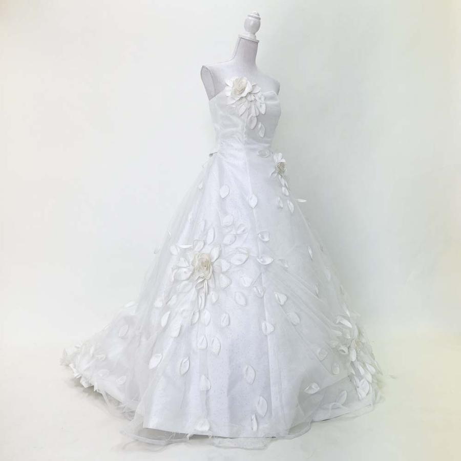 中古 ウェディングドレス FANCY 日本製 9〜13号T ブライダル フォト婚  