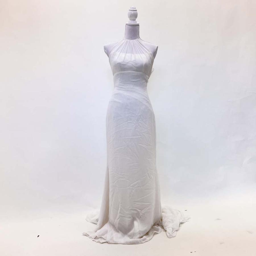 中古 ウェディングドレス　シフォン　マーメイド　7号　結婚式　フォトウェディング　前撮り　演奏会　W-272 | 