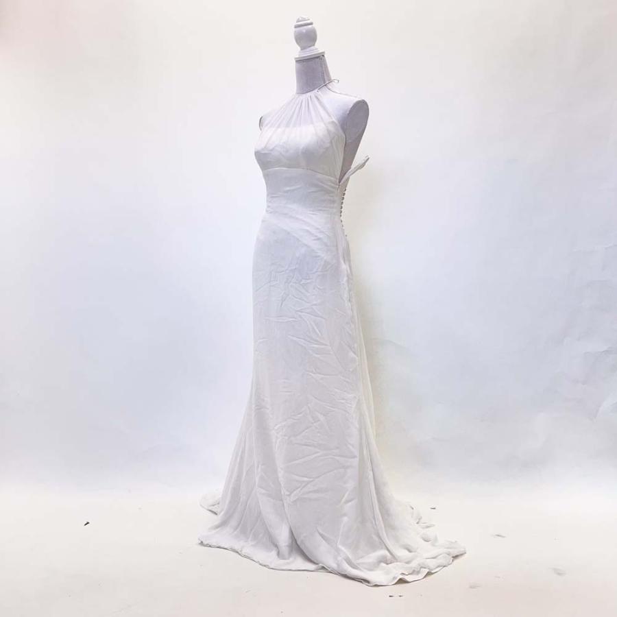 中古 ウェディングドレス　シフォン　マーメイド　7号　結婚式　フォトウェディング　前撮り　演奏会　W-272 |  | 02