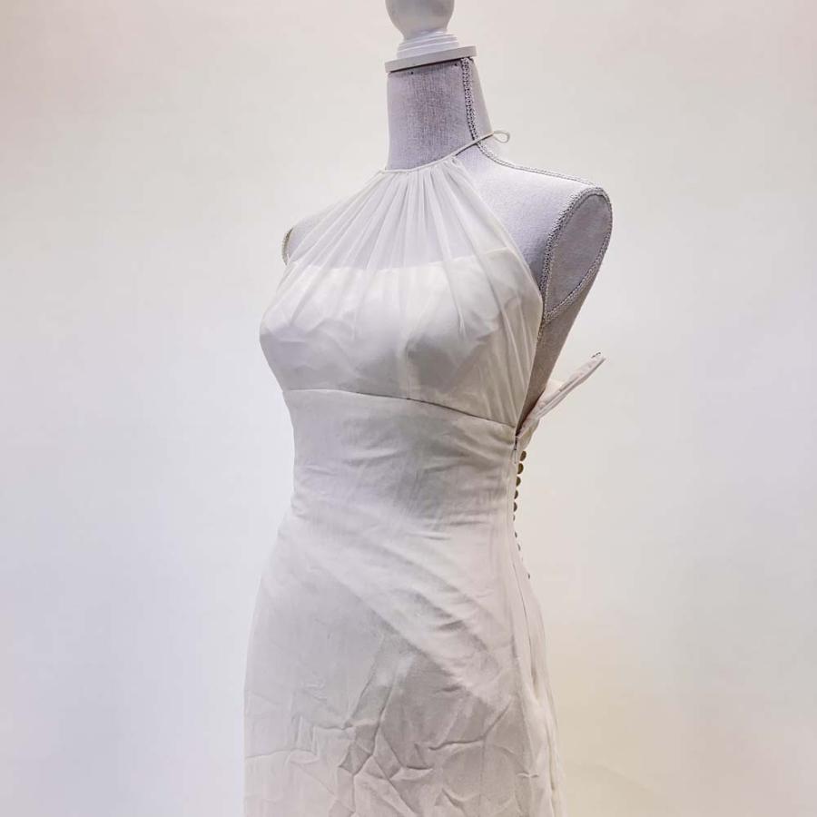 中古 ウェディングドレス　シフォン　マーメイド　7号　結婚式　フォトウェディング　前撮り　演奏会　W-272 |  | 03