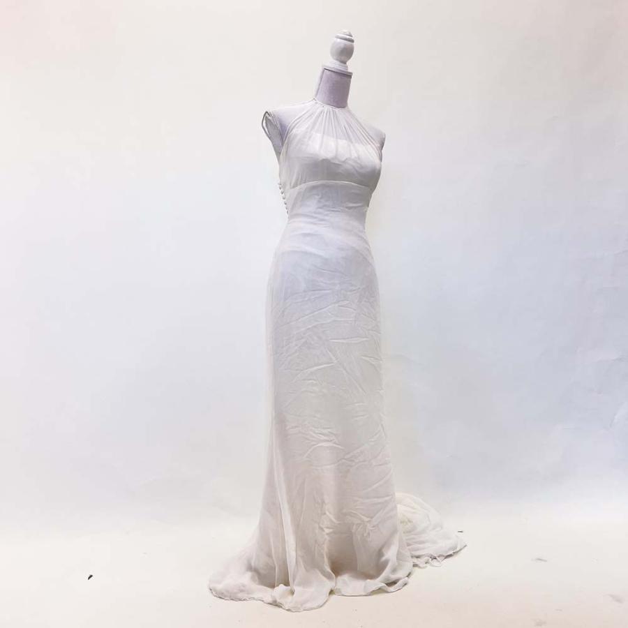 中古 ウェディングドレス　シフォン　マーメイド　7号　結婚式　フォトウェディング　前撮り　演奏会　W-272 |  | 04
