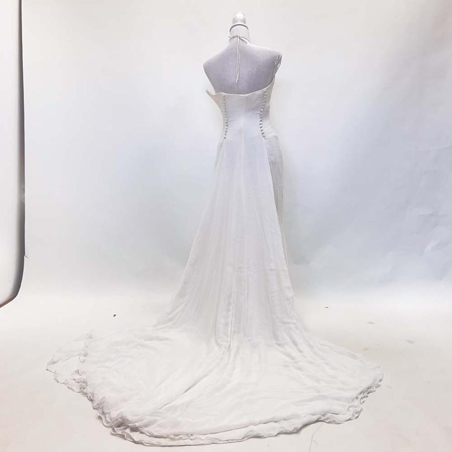 中古 ウェディングドレス　シフォン　マーメイド　7号　結婚式　フォトウェディング　前撮り　演奏会　W-272 |  | 06