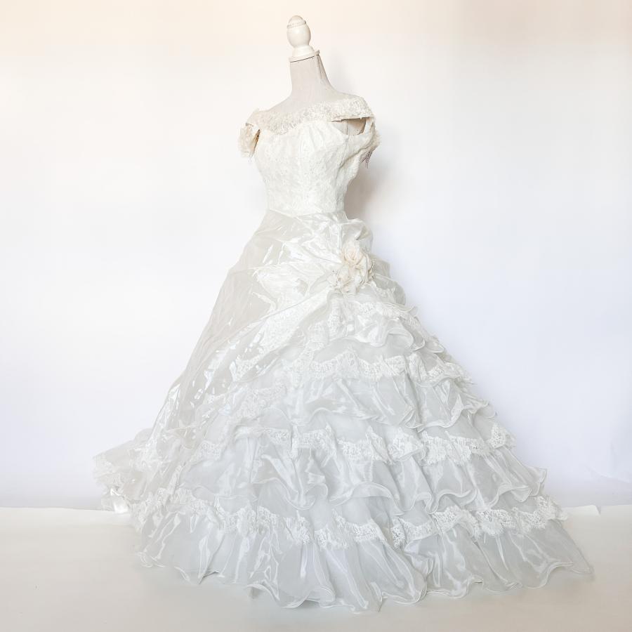 中古 ウェディングドレス プリンセス オフホワイト 7号 W-320 : 祥美苑