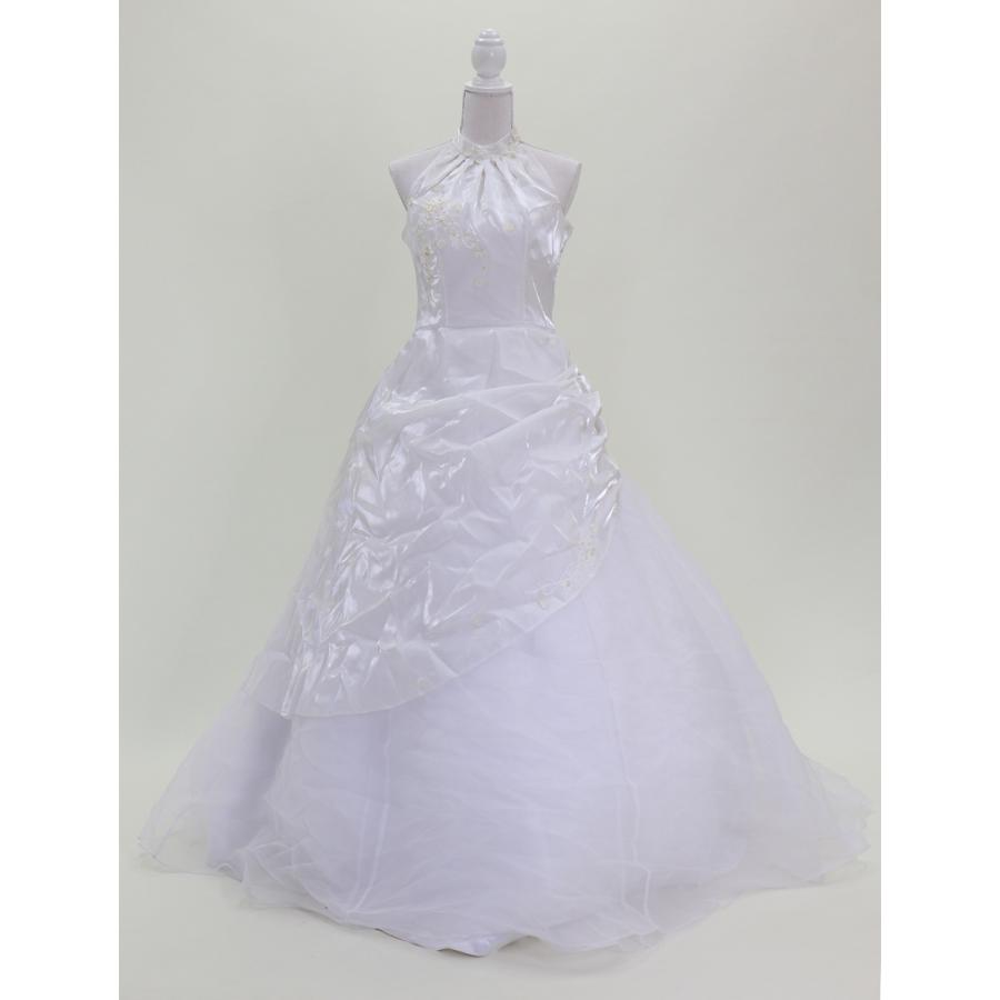 中古 ウェディングドレス 二次会・フォト婚 白／white 13号T 3通りの 