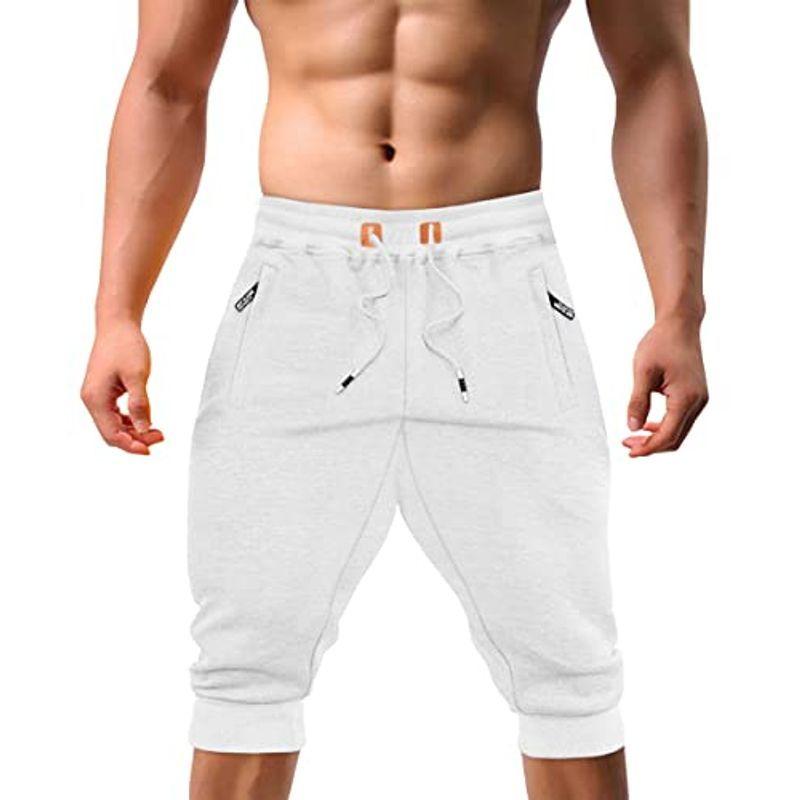 Kefitevd ジョガーパンツ メンズ トレーニング 7分丈パンツ 吸汗 ジャージ ジム スウェットパンツ ハーフ ショートパンツ フィッ 5ntwlxvnkz メンズファッション Www Theshiksha Org