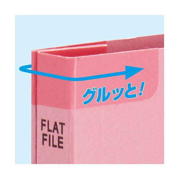 ds-TANOSEEフラットファイル(背補強タイプ) 厚とじ A4タテ 250枚収容 背幅28mm ピンク1セット(100冊:10冊×10パック)_3