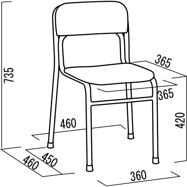 ds-軽量 スタッキングチェア 〔5脚セット グリーン×クロムメッキ 幅46cm 重さ4.7kg〕 日本製 防汚仕様 スチール_1