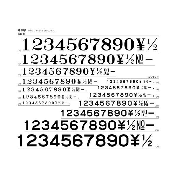 ds-(まとめ) シヤチハタ 柄付ゴム印 連結式 数字(セット) ゴシック体 3号 GRN-3G 1セット 〔×10セット〕_2